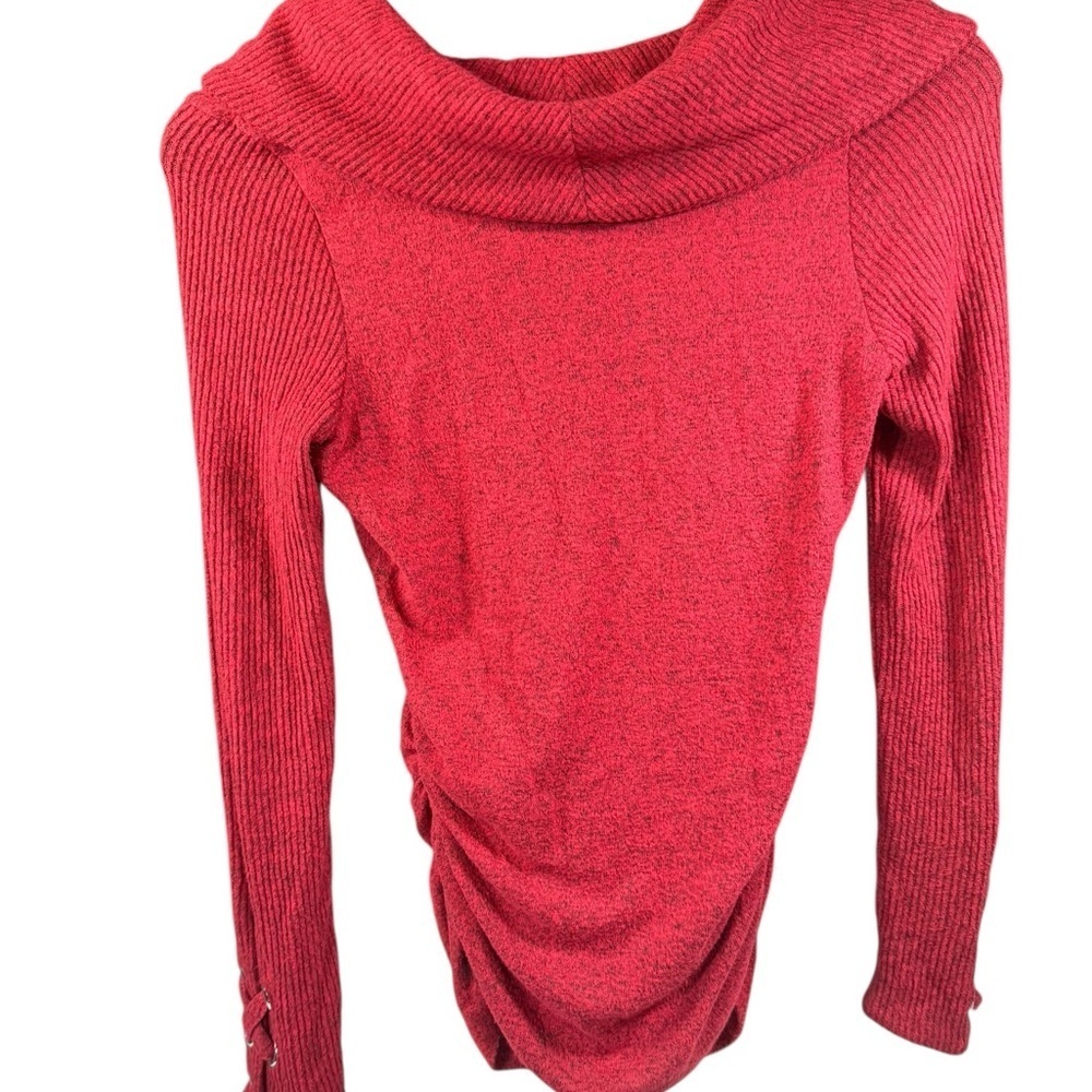 A. Byer Vibrant Red Cowl Neck Sweater - Picture 3 of 9